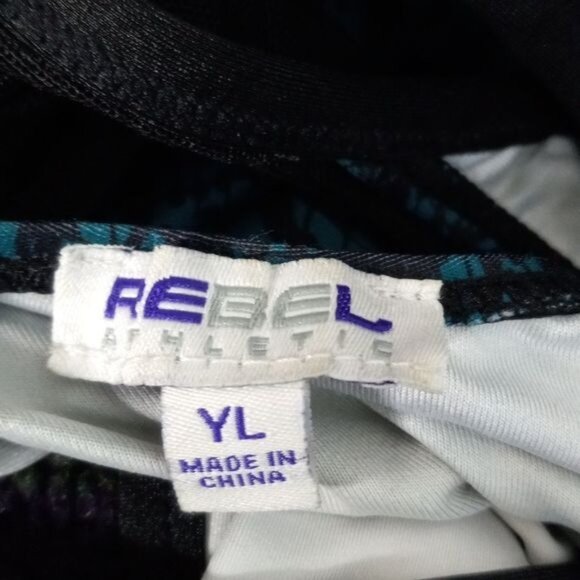 Rebel Athletic Large Youth CF Sleeveless Tank Top Racerback Mesh Paisley Gym - Picture 9 of 11